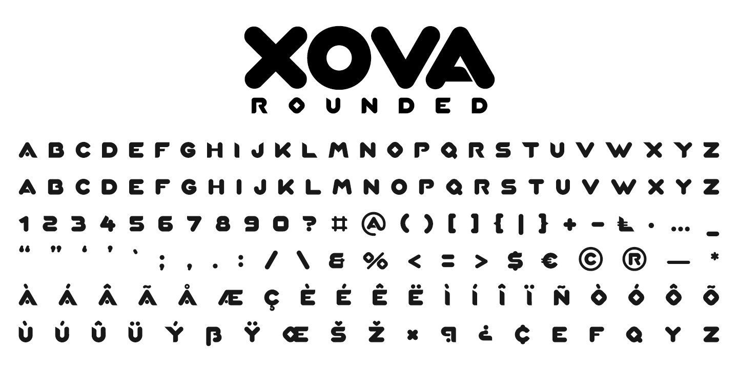 Пример шрифта Xova Rounded #3